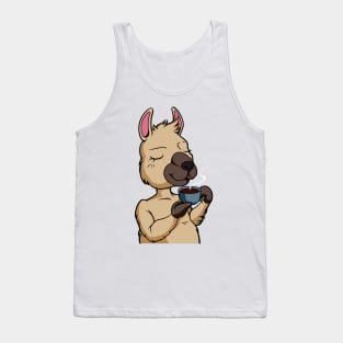 Llama drinking coffee - Coffee drinker Tank Top